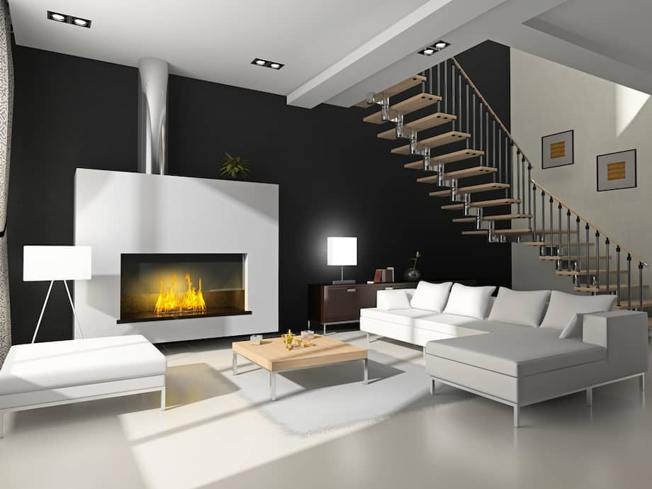 inside lighting of a modern living room